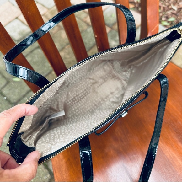 Kate Spade Camellia Street Jeralyn Patent Small Tote Bag - Black - Picture 5 of 7